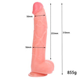 Farruz 31 cm. Realistik Büyük Boy Vantuzlu Penis Dildo - FA-XM288