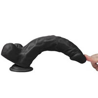 23,5 cm Belden Bağlamalı Realistik Dildo Zenci Penis Set - U6103SB