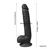 28 cm Belden Bağlamalı Realistik Dildo Zenci Penis Set - U6106B