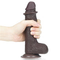 Yeni Nesil Çift Katmanlı 17,5 cm Realistik Zenci Dildo Penis - LV317011