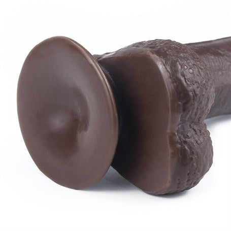 Yeni Nesil Çift Katmanlı Belden Bağlamalı 17,5 cm Realistik Zenci Dildo Penis - LV317011B
