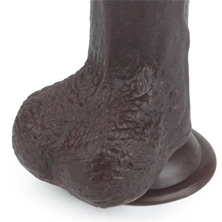 Yeni Nesil Çift Katmanlı 17,5 cm Realistik Zenci Dildo Penis - LV317011