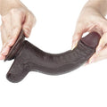 Yeni Nesil Çift Katmanlı 17,5 cm Realistik Zenci Dildo Penis - LV317011