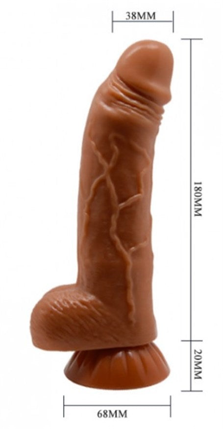 20 cm Yeni Nesil Çift Katmanlı Realistik Dildo Penis - BDM8102N