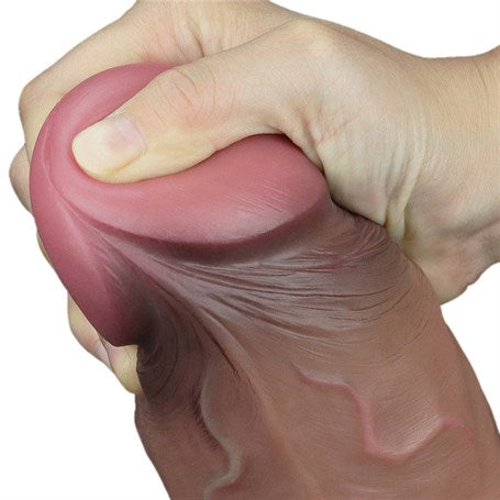 Yeni Nesil Çift Katmanlı 18,2 cm Realistik Kalın Dildo Penis - LV411050