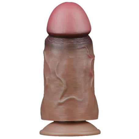 Yeni Nesil Çift Katmanlı Belden Bağlamalı 18,2 cm Realistik Kalın Dildo Penis - LV411050B