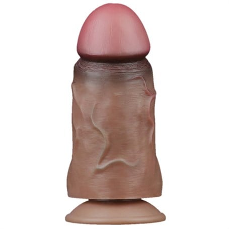 Yeni Nesil Çift Katmanlı 18,2 cm Realistik Kalın Dildo Penis - LV411050