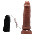 Yeni Nesil Çift Katmanlı 18,5 cm Realistik Titreşimli Vibratör Penis - BDM8101