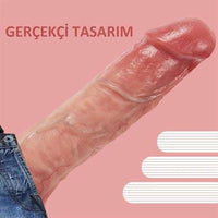 Yeni Nesil &Ccedil;ift Katmanlu0131 21,5 cm Realistik Dildo Penis - BDM1293