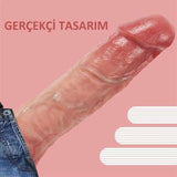 Belden Bau011flamalu0131 Yeni Nesil &Ccedil;ift Katmanlu0131 21,5 cm Realistik Dildo Penis - BDM1293B