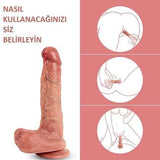 Belden Bau011flamalu0131 Yeni Nesil &Ccedil;ift Katmanlu0131 21,5 cm Realistik Dildo Penis - BDM1293B