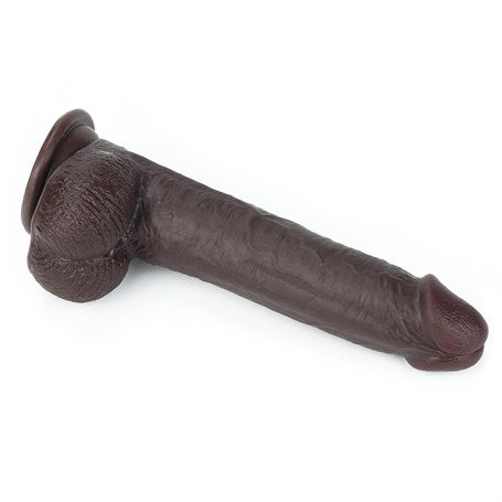 Yeni Nesil Çift Katmanlı 23 cm Realistik Zenci Dildo Penis - LV317013
