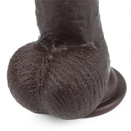 Yeni Nesil Çift Katmanlı 23 cm Realistik Zenci Dildo Penis - LV317013