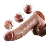 Yeni Nesil &Ccedil;ift Katmanlu0131 23,5 cm Realistik Dildo Penis - BDM1290