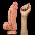 Belden Bağlamalı Yeni Nesil Çift Katmanlı 24,5 cm Realistik Dildo Penis - LV411024B
