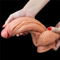 Yeni Nesil Çift Katmanlı 24,5 cm Realistik Dildo Penis - LV411024