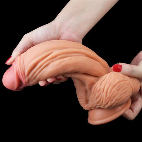 Yeni Nesil Çift Katmanlı 24,5 cm Realistik Dildo Penis - LV411024