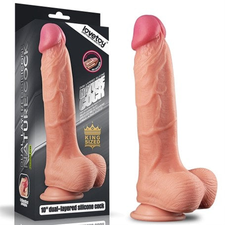 Yeni Nesil Çift Katmanlı 25 cm Realistik Dildo Penis - LV411010
