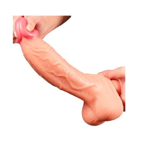 Yeni Nesil Çift Katmanlı 25 cm Realistik Dildo Penis - LV411010