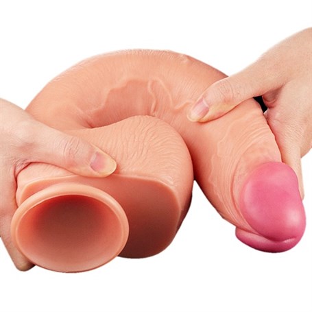 Yeni Nesil Çift Katmanlı 30,5 cm Realistik Dev Dildo Penis - LV411012