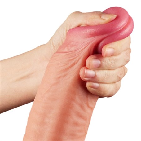 Yeni Nesil Çift Katmanlı 30,5 cm Realistik Dev Dildo Penis - LV411013