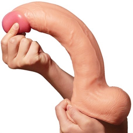 30,5 cm Belden Bağlamalı Yeni Nesil Çift Katmanlı Realistik Dev Dildo Penis - LV411012B
