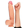 30,5 cm Belden Bağlamalı Yeni Nesil Çift Katmanlı Realistik Dev Dildo Penis - LV411012B