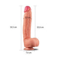 30,5 cm Belden Bağlamalı Yeni Nesil Çift Katmanlı Realistik Dev Dildo Penis - LV411012B
