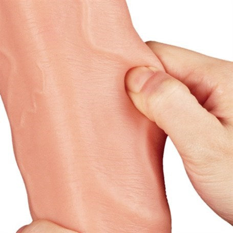 30,5 cm Belden Bağlamalı Yeni Nesil Çift Katmanlı Realistik Dev Dildo Penis - LV411012B