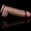 Yeni Nesil Çift Katmanlı 31 cm Realistik Dev Melez Dildo Penis - LV411063