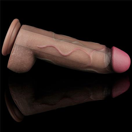 Yeni Nesil Çift Katmanlı 31 cm Realistik Dev Melez Dildo Penis - LV411063