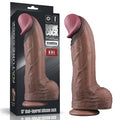 Yeni Nesil Çift Katmanlı 33 cm Realistik Dev Melez Dildo Penis - LV411064