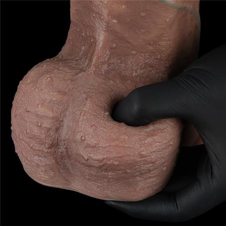 Yeni Nesil Çift Katmanlı 33 cm Realistik Dev Melez Dildo Penis - LV411064