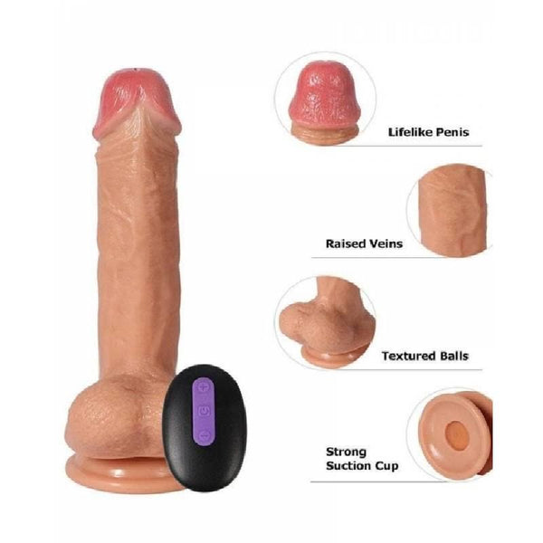 Amber Uzaktan Kumandalı Şarjlı Realistik Dildo 21 cm - FA-SA10045