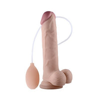 Belden Bağlamalı Yumuşak Dokulu Su Fışkırtmalı Realistik Penis 23 cm - LV316003B